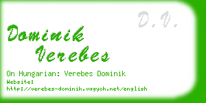 dominik verebes business card